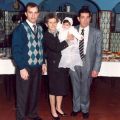 Arménio Grácio, Arminda Neves, Cristiana e Manuel Grácio, no baptizado da neta Cristiana.