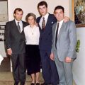 Arménio Grácio, Arminda Neves, Carlos Grácio e Manuel Grácio no casamento do filho Carlos.