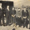 Américo, Alfredo, Maria da Assunção (mãe de Maria Irene Bento), Maria Irene Bento, Silvino e Jaime, no casamento do irmão mais novo.