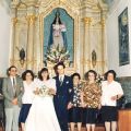 Anunciação Ribeiro (5ª da esq. p/ dir.), com os seus irmãos António, Belmira, Encarnação e Ilda no casamento da sobrinha Lurdes.