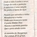 Recorte do Jornal de Arganil, no qual foi publicado um poema escrito pelo filho de  Maria da Conceição
