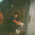 Albertina Anjos e Marcelo Gonçalves (marido), a cozer o pão