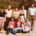 Dorinda Martins dos Santos, José Francisco Marques e familiares (Benfeita, anos 70)