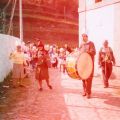 Dorinda (à esq.) e marido, José Francisco, (à dta.) no desfile de Carnaval da escola da Benfeita