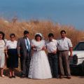 Casamento de Maria de Jesus: Alice, sogra, marido, Maria, sogro, António Romão (Ourém, 1991)