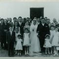 Casamento de António e Arminda, na foto com comunidade em Monte Frio (6 de Agosto de 1959)