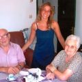 Silvéria Nunes Anjos com o marido Alfredo Cruz e a neta Ana Teresa (Monte Frio, 2007)