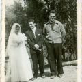 Casamento de Armindo e Palmira (Pardieiros, 16 de Setembro de 1957), na foto com José Rodrigues Redondo