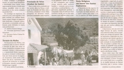 Notícia publicada no Jornal de Arganil, em 2 de Outubro de 2008 (continuação) 