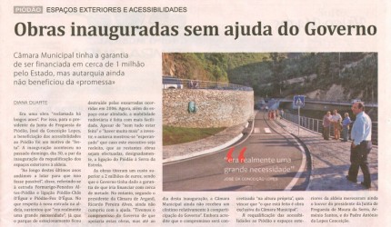 Notícia publicada no Jornal de Arganil, em 3 de Setembro de 2009