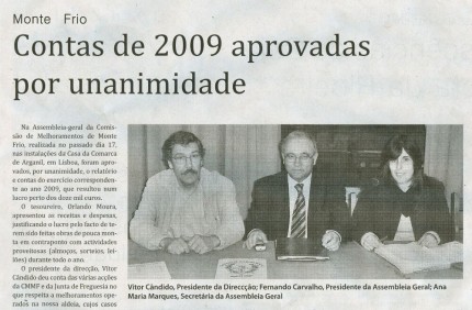 Notícia publicada no Jornal de Arganil,em 27 de Maio de 2010